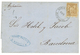 1877 30c SAGE Obl. ADMON DE CAMBIO BARCELONA Sur Lettre De MARSEILLE Pour BARCELONE. TB. - Poste Maritime