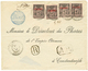 1902 LEVANT 1P S/ 25c(x4) Obl. CANDIE CRETE + Cachet Négatif TURC Sur Env. RECOM. + A.R Pour CONSTANTINOPLE. RARE. TB. - Autres & Non Classés