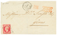 1862 80c(n°17) Obl. PC 3709 + SMYRNE TURQUIE Sur Lettre Pour L' ITALIE. Cote Du PC Sur 80c = 600€. TB. - Autres & Non Classés