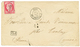 "SUEZ" : 1875 80c CERES Obl. GC 5105 + SUEZ Bau FRANCAIS Sur Lettre Pour La FRANCE. RARE Avec Cachet Type 15 (DIRECTION) - Andere & Zonder Classificatie