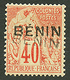 BENIN : 40c (n°11b) Surcharge DOUBLE. Neuf *. Cote 500€. Signé BRUN. TB. - Sonstige & Ohne Zuordnung