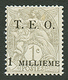 SYRIE : 1c BLANC De FRANCE Surchargé T.E.O 1 MILLIEME (n°1) Neuf *. Signé SCHELLER. Cote 330€. Trés Frais. TTB. - Otros & Sin Clasificación