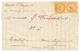 "MARTINIQUE - MARIGOT" : 1870 AIGLE 10c + 40c Obl. MQE Sur Lettre Avec Texte Daté "MARIGOT" Pour La FRANCE. Origine RARE - Autres & Non Classés