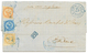 SENEGAL : 1869 AIGLE 10c + 20c + 40c(def) Obl. SNG En Bleu Sur Lettre De ST LOUIS Pour La FRANCE. Affrt TRICOLORE Rare A - Otros & Sin Clasificación