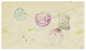 COTE DES SOMALIS : 1895 15c+ 25c+ 30c Obl. DJIBOUTI Sur Enveloppe RECOM Pour Les ETATS-UNIS. TTB. - Andere & Zonder Classificatie