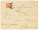 1877 CG 40c SAGE Pd Obl. GUYANE CAYENNE + COL. FR PAQ FR. C N°1 En Rouge Sur Enveloppe Pour La FRANCE. Verso, Cachet LIG - Sonstige & Ohne Zuordnung