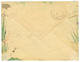 1891 CG 25c Obl. SAIGON Sur Enveloppe Décorée En Couleur Pour PARIS. Superbe. - Otros & Sin Clasificación
