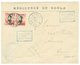 1923 YUNNANFOU 4c S/ 10c(x2) Obl. SONLA TONKIN + Cachet PAR AVION/SONLA-HANOI (MULLER N°3). TTB. - Otros & Sin Clasificación