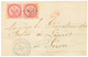 "1F60 Pour Le PEROU" : 1869 Paire Du 80c AIGLE Obl. MQE + MARTINIQUE FORT DE FRANCE Sur Env(pd) Pour LIMA (PEROU). Verso - Otros & Sin Clasificación