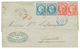 "Affrt à 2F10" : 1873 CG Paire 25c CERES TTB Margée + 80c CERES(x2) Pd Obl. MQE + MARTINIQUE ST PIERRE Sur Lettre Pour G - Otros & Sin Clasificación