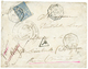 NOUVELLE CALEDONIE : 1886 CG 15c Obl. CORR. D'ARM. NOUMEA + Cachet TAXE "T" + COL. FR. PAQ FR. T Sur Lettre (pd) Pour DI - Otros & Sin Clasificación