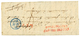 1835 Rare Boxed Entry Mark FRANCE PAR MENIN In Red On Reverse Of Entire Letter From PARIS To GAND. Recto, Bau DE POSTES/ - Andere & Zonder Classificatie