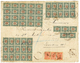 "Unique Franking With 100 Copy Of 01 On 2s. " : 1896 BULGARIA 25s(x3) Crease + 01 On 2s (x50) + Verso 01 On 2s (x50) On  - Autres & Non Classés