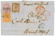 1867 10c + 30c + 60c Canc. 1574 + MENAGGIO + P.P On Entire Letter To ARGENTINA. Vvf. - Non Classés