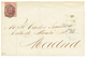 1854 4c With 4 Large Margins Canc. On Cover From GIBRALTAR To MADRID. Vvf. - Otros & Sin Clasificación