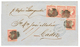 GIBRALTAR : 1858 SPAIN 4c(x5) + Large Blue Cachet GIBRALTAR On Cover To CADIZ. RARE. Vvf. - Autres & Non Classés