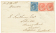 Mixt Franking NSW / VICTORIA : 1873 NSW 1d(x2) + VICTORIA 6d Canc. 398 On Envelope To ENGLAND. Verso, WANGANELLA NSW + Q - Otros & Sin Clasificación