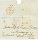 "INDIA To MADEIRA ISLAND" : 1849 Red Oval INDIA + Tax Marking On Entire Letter From BOMBAY To MADEIRA. RARE Destination. - Andere & Zonder Classificatie