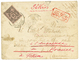 1886 FRANCE 25c Canc. PARIS + Boxed TOPAY On Envelope To TONKIN Redirected To PEKIN. Verso, British Cds SHANGHAE + HONG- - Andere & Zonder Classificatie