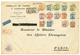 "TCHENTOU" : 1920 1 DOLLAR + Various Values Canc. CHENSTU On Large REGISTERED Envelope From French CONSULATE TCHENTOU To - Autres & Non Classés