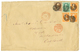 1875 USA 2c+ 3c+ 15c(x3) + Red Cachet DETROIT PAID ALL DIRECT On Large Envelope To ENGLAND. Some Faults But RARE Frankin - Andere & Zonder Classificatie