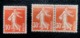 FRANCE TIMBRES AVEC VARIÉTÉS D'IMPRESSIONS AU VERSO - Collections