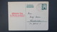 Sarre Entier Postal CP 41 De St Wendel Pour Saarbrucken  1951  , Postal Stationery Used From St Wendel 1951 - Entiers Postaux