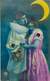 Themes Div-ref Z972- Couples - Couple - Pierrot Et Colombine Au Clair De Lune  - Carte Bon Etat  - - Couples