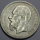 LEOPOLD II ROI DES BELGES  1873  5 FRANCS ARGENT  _ 2 SCANS - 5 Francs