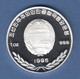 Nord-Korea 500 Won Silbermünze Olympischer Fackellauf 1996 Coloriert Ag 999 - Sonstige – Asien