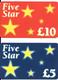 -2 CARTES-+PREPAYEE-GB-5£/10£-FIVE STAR-Plastic Fin--TBE-RARE - Autres & Non Classés