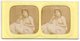 Lot De 2 Photos Stéréoscopiques - Jeune Femme Seins Nus , Forte Poitrine - Stéréo , érotisme - Photos Stéréoscopiques