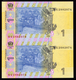 UKRAINE 1 HRYVNIA 2018 Sign. SMOLIY UNCUT SHEET / BLOCK OF 2 Pick New Unc - Ukraine