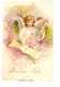 Anges Ange Cpa Carte Fantaisie Harpe Partition Musique Cachet 1906 - Anges