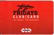 GREECE - TGI Fridays, Magnetic Charge Card, Used - Gift Cards