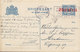 Netherlands Postal Stationery Ganzsache 5c. Auf 2c. Auf 1½c. M. Antwort Response Slogan Flamme UTRECHT STATION 1928 - Postal Stationery