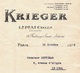 Courrier Commercial KRIEGER L.P.A. Colin AMEUBLEMENT Faubourg St Saint-Antoine 75012 PARIS - 1900 – 1949