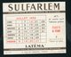 BUVARD:  SULFARLEM LATEMA - CALENDRIER JUILLET 1952 - FORMAT  12X15 Cm - Produits Pharmaceutiques