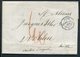 Frankreich / 1858 / Transit-Brief K2-Stempel PARIS Nach Wahlen/Schweiz, Rs. Diverse Stempel (10013) - Other & Unclassified