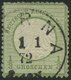 Dt. Reich 2a O, 1872, 1/3 Gr. Gelblichgrün Mit Ersttagsstempel PIRNA 1.1.72, Kleiner Randfehler Sonst Pracht, Fotoattest - Usati