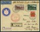 ZULEITUNGSPOST 406D BRIEF, Liechtenstein: 1936, 1. Nordamerikafahrt, Auflieferung Frankfurt, Mit Dienstmarken-Frankatur  - Luft- Und Zeppelinpost