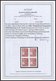 MECKLENBURG-VORPOMMERN 36ydU VB **, 1946, 12 Pf. Braunrot, Graues Papier, Ungezähnt, Im Viererblock, Pracht, R!, Fotoatt - Sonstige & Ohne Zuordnung