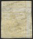 ÖSTERREICH 1XaDG O, 1850, 1 Kr. Gelb, Handpapier, Doppelseitiger Druck, Stempel TRIESTE, Pracht, Mi. 180.- - Oblitérés