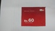 India-airtel Prepiad Card-(52a)-(rs.60)-(new Delhi)-()-(look Out Side)-used Card+1 Card Prepiad Free - Indien