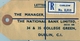 1963 , IRLANDA , ETIQUETA POSTAL DE ENVIO CERTIFICADO , CARLOW - DUBLIN , MAT. CEATHARLACH , THE NATIONAL BANK LIMITED - Cartas & Documentos