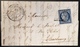 LETTRE 1851 Ceres N°4 (1 Pli D'archive) 25c Bleu Fonçé De Niederbronn + Dateur Type 14 Tres Frais - 1849-1850 Ceres