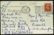 Ref 1277 - 1946 Postcard - Clarach Bay Aberystwyth - Cardinganshire Wales - WWII Patriotic Message - Cardiganshire