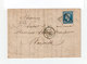 Sur Lettre AC  Type Empire Franc 20 C. Oblitéré Losange Petis Chiffr. CAD Lyon 1860Cachet Lyon Marseille. (1104x) - 1849-1876: Période Classique