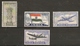 INDIA 1947 INDEPENDENCE AND 1948 INDIA - UK AIR SERVICE SETS SG 301/304 MOUNTED MINT Cat £15.50 - Unused Stamps