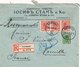 Lettre Recommandée Copenhagen 10 (3),5 Ore Pour Bordeaux - Cartas & Documentos